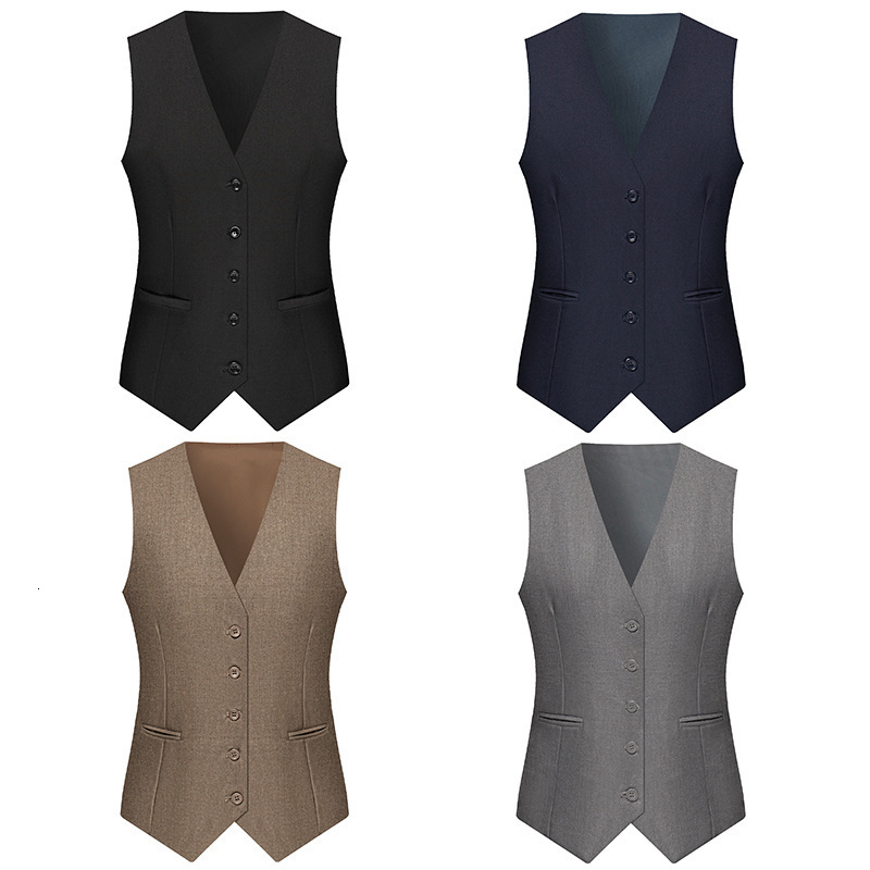 Black Men Vest for Wedding Groom One Piece Slim Fit Suit Waistcoat Solid Color Male Fashion Coat 240615