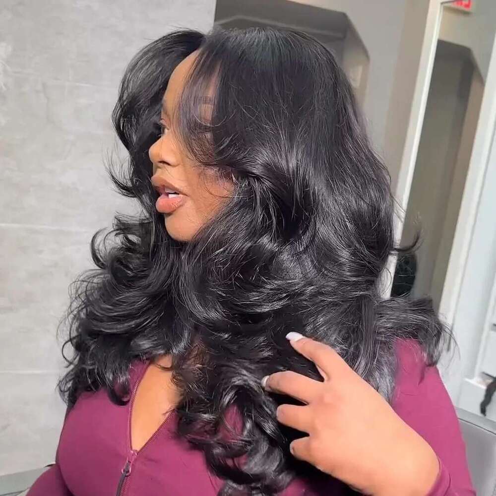 13X6 Body Wave HD Transparent Lace Front Human Hair Wig 40 Inch Pre Preplucked 5X5 200 Density Glueless Brazilian Wigs For Women