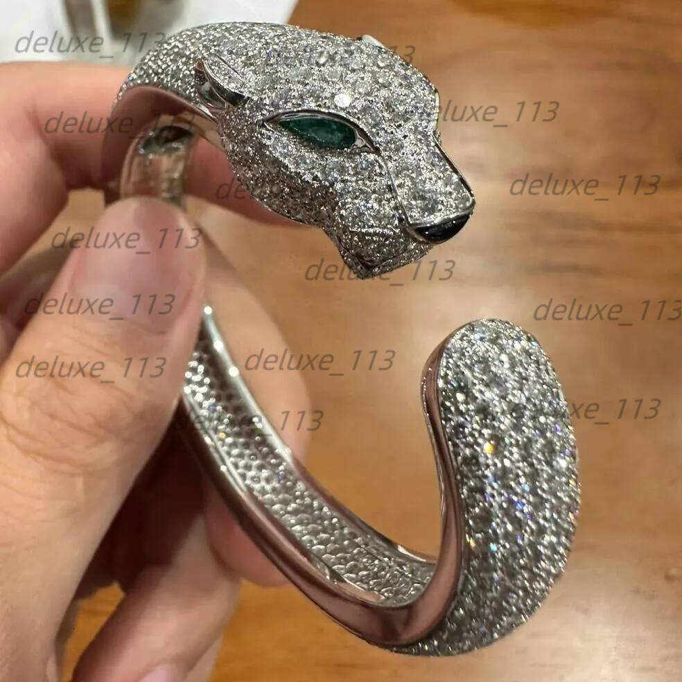 Bracelet S Sterling Sier Leopard Pattern Bracelet With Sparkling Stars Couple Gifts Designer Jewelry Bracelets Jewlery Braclet