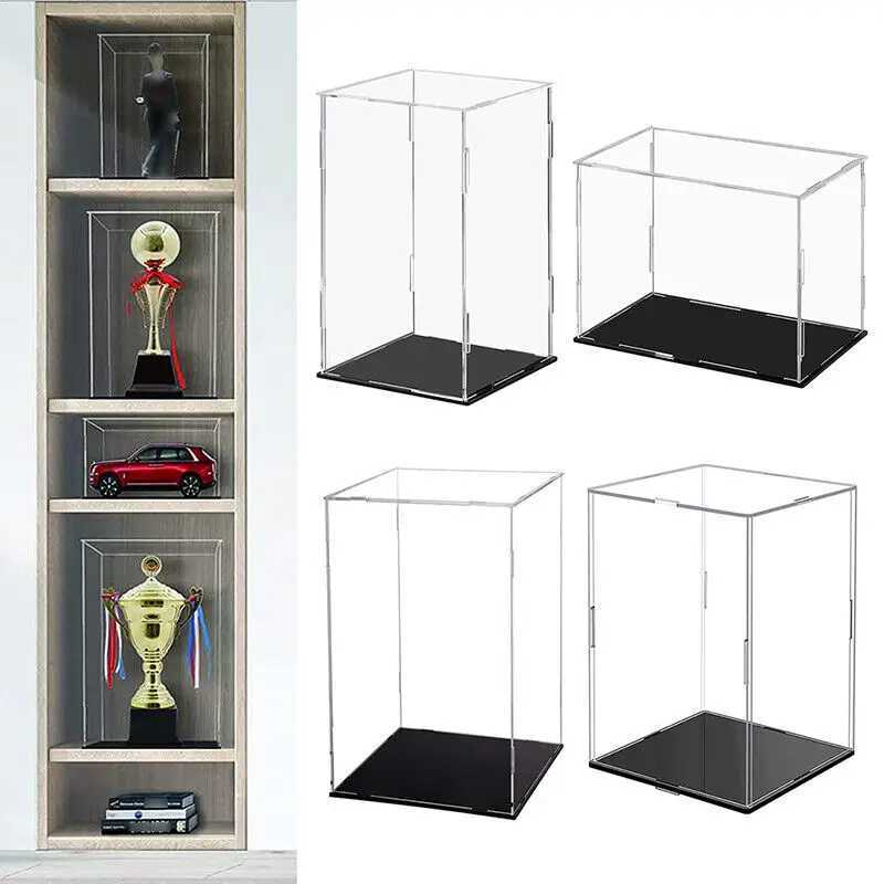 Large Acrylic Display Case for Figures Clear Display Box Cabinet Showcase for Toy//Collectibles/Figurine/Memorabilia Storage Z250515