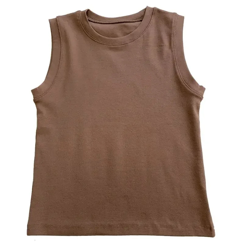 Tank Top Camisole Vest for Women Round Neck Colourful Basic Sleeveless Undershirt Cotton Tees with Coverage Side Cleavage 250515