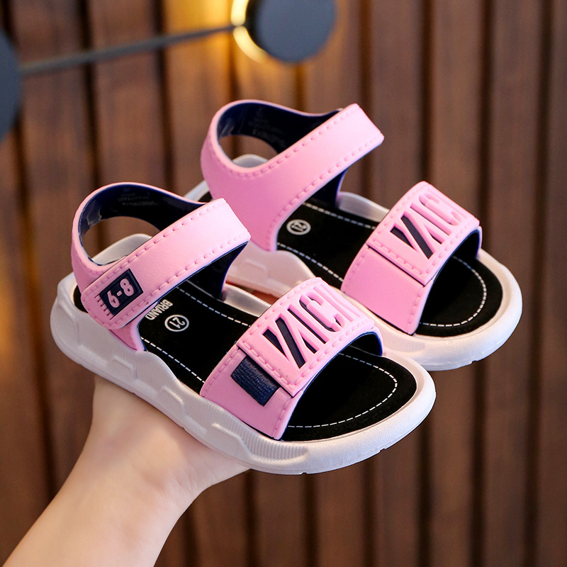 Children Sandals Toddlers Students Non-slip Shoes Boys Girls Sandals Kidsnest Wear and Off Easy Soft Bottom Kids Youth Casual Footwear Sandals Sizes 5