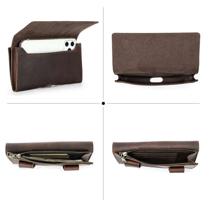 contacts genuine leather men travel small waist pouch phone pocket casual male fanny belt bag designer handbag
