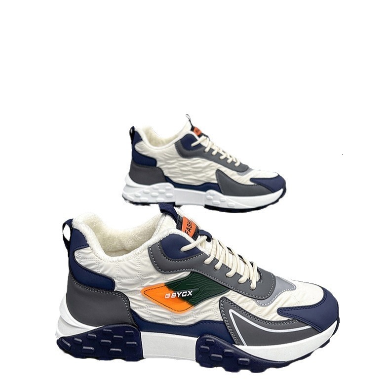Men's 2025 spring new sports and leisure thick soled dad fashionable height increasing versatile trendy men's shoes