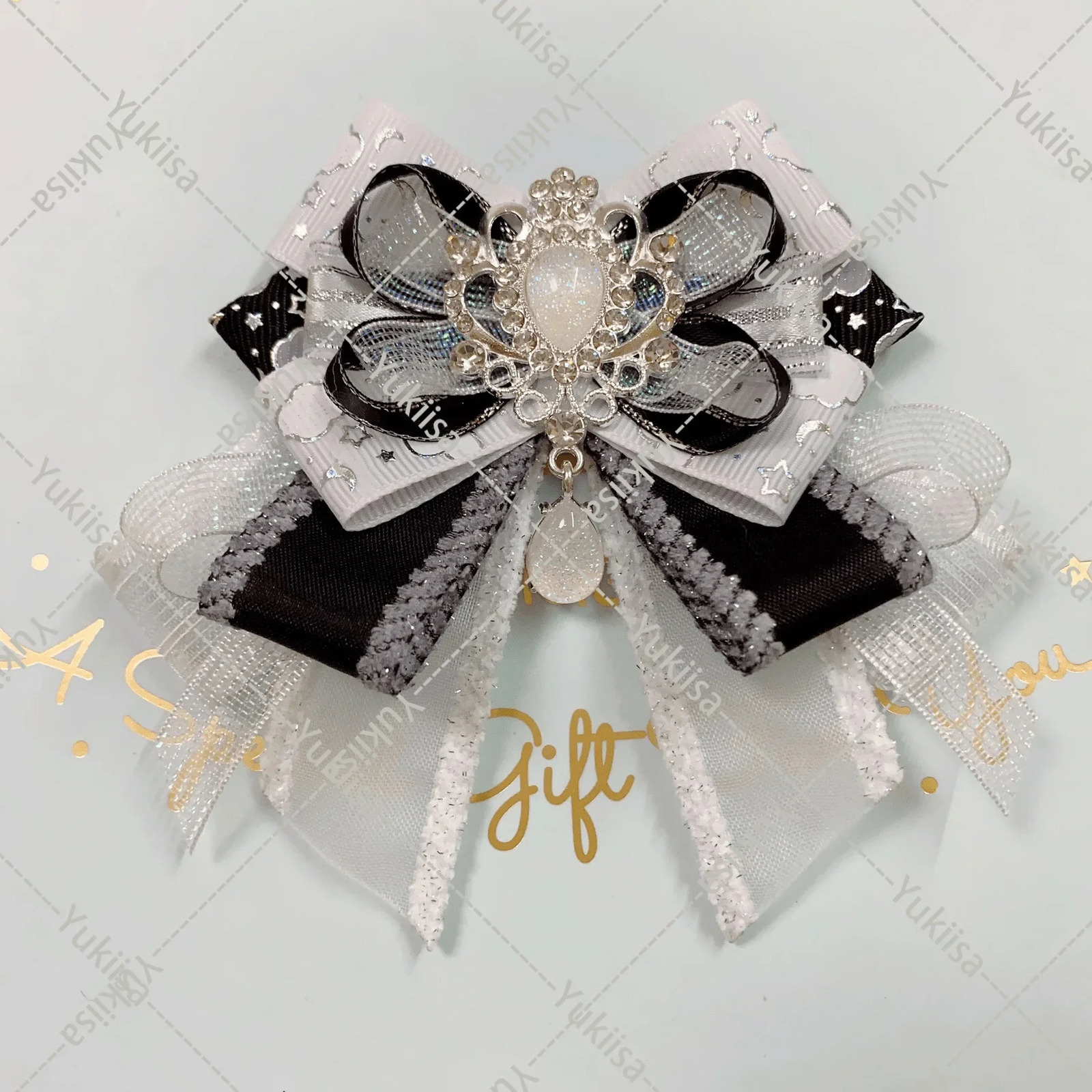 Original Lolita Cosplay Anime Dance Bowtie Womens High End Brooch Set Shirt Dress Collar Accessories Handmade Collar 250514