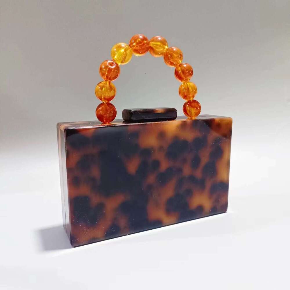 Fashionable And Generous Women's New Pearl Acrylic Dinner Beaded Wrist Handheld Wedding Dress Bag