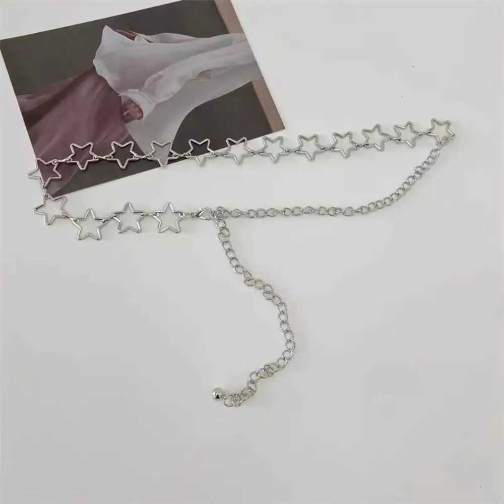 Punk Style Metal Waist Belts Retro Decorative Hollow Out Stars Dress Waist Chain Clothing Accessories Chain Belt Y250515