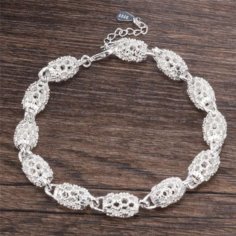 Fashion Sterling Sier For Women Original Designer Hollow Lantern Ball Charm Bracelets Beautiful Jewelry