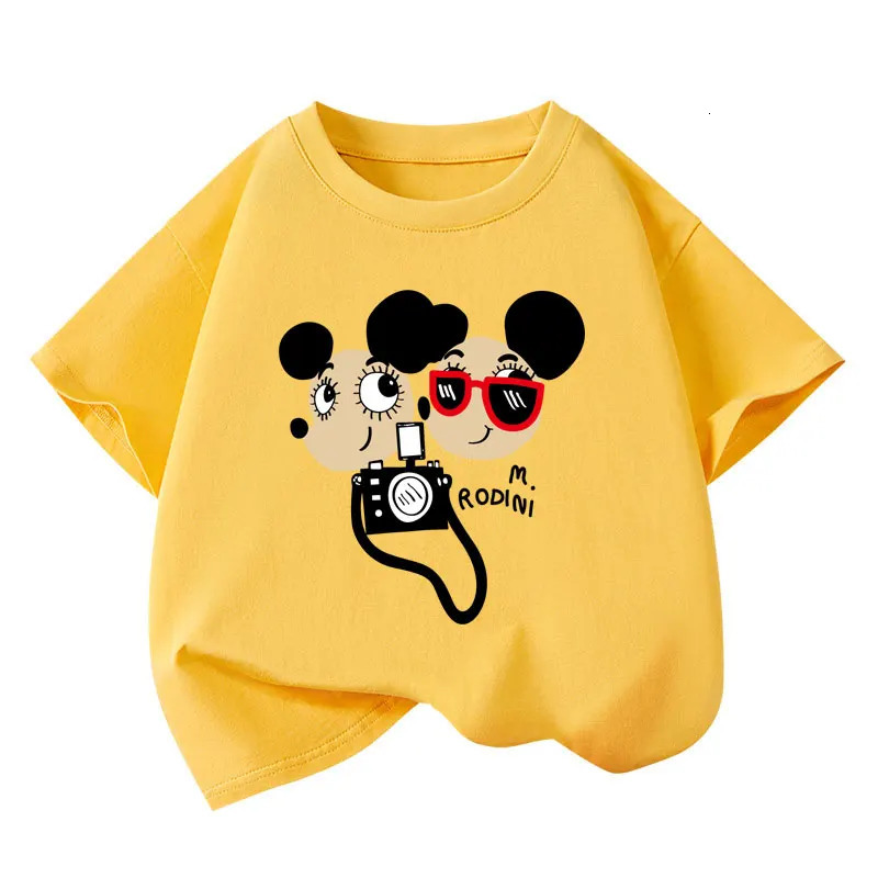 Girls T-shirts Short-sleeve Blouse for Kids Summer Spring Teenager School Tees Cotton Children Outfits Toddler Outerwear 250515