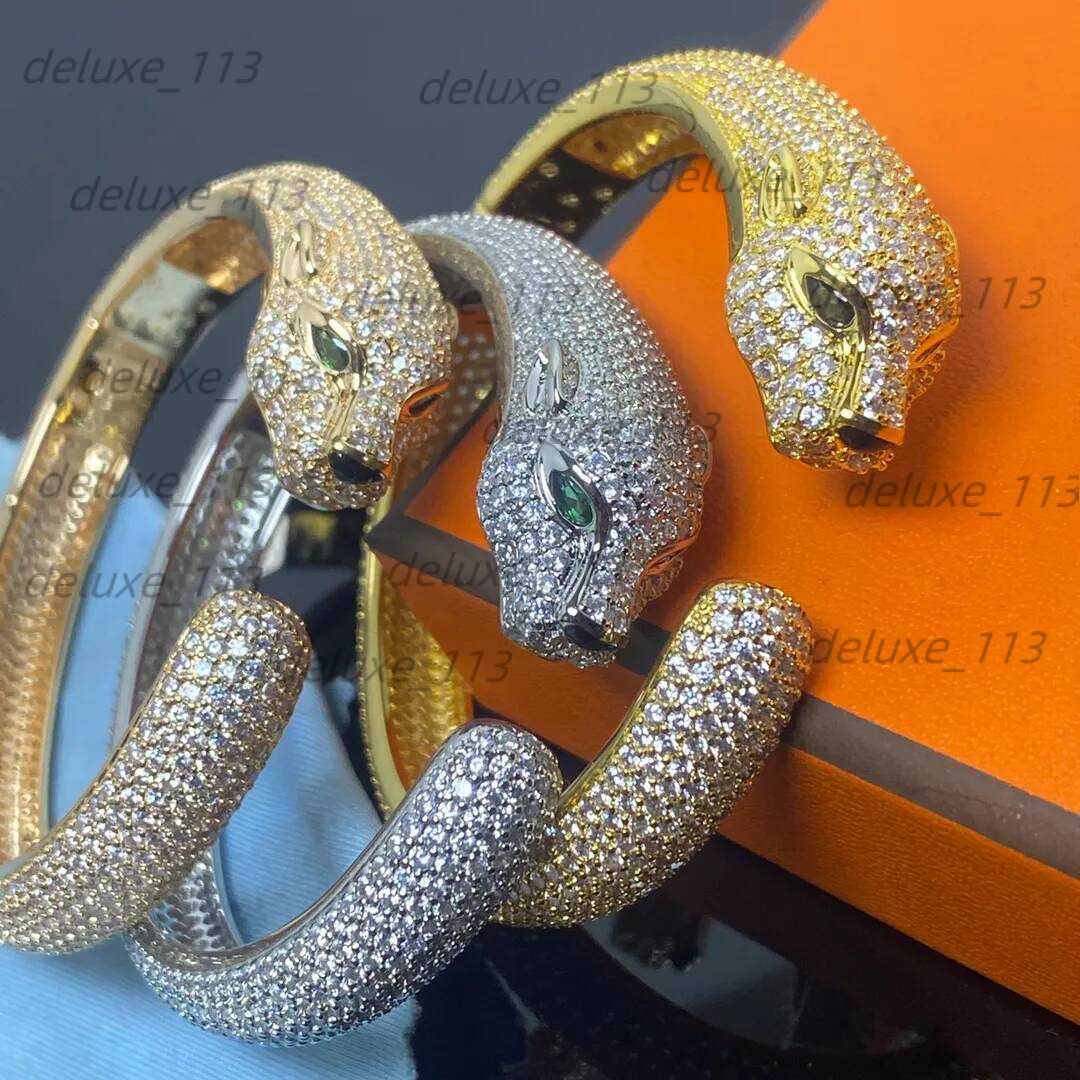 Bracelet S Sterling Sier Leopard Pattern Bracelet With Sparkling Stars Couple Gifts Designer Jewelry Bracelets Jewlery Braclet