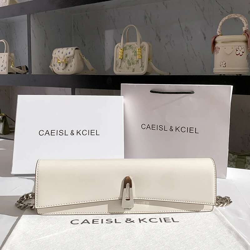 High Quality Textured Leather Square Fashion Chain Women's Handbag Shoulder Underarm Lady Purse Crossbody Casual Bag