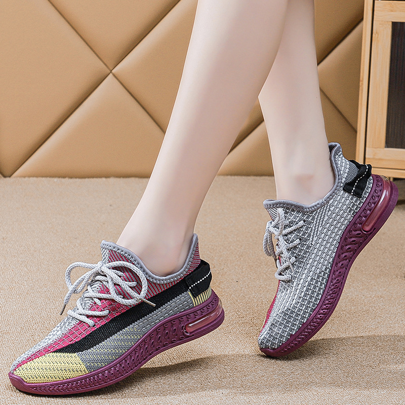 New Spring Summer Casual Mesh Women S Flying Woven With Soft Soles High End Single Shoes Breathable Running Sports Casual Shoes Shoes Ddmysaturn