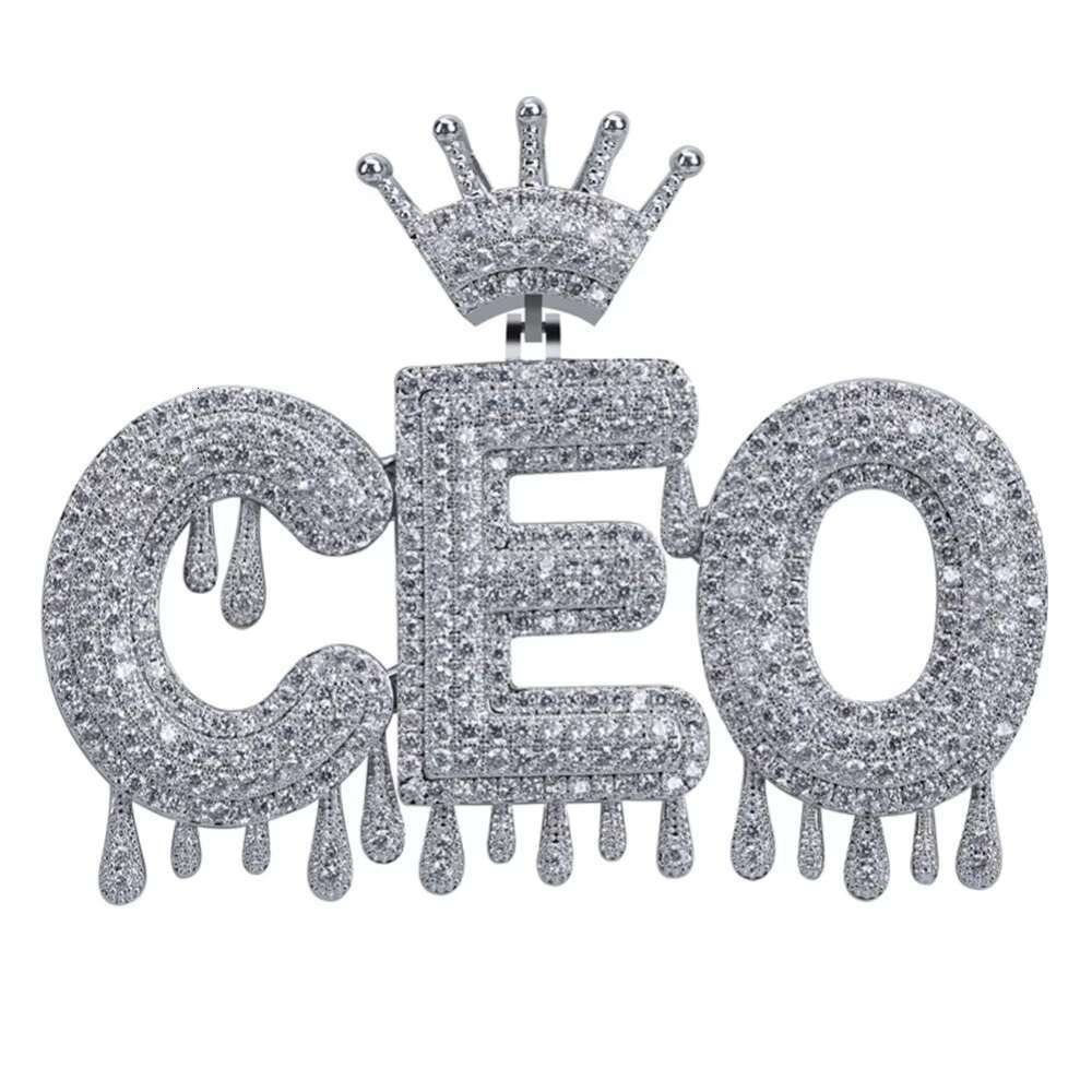 2022 Hot Custom Name Letters Chain Pendants Necklaces Iced Out Charms CZ Hip Hop Mens Jewelry With Gold Sier Tennis Chains New