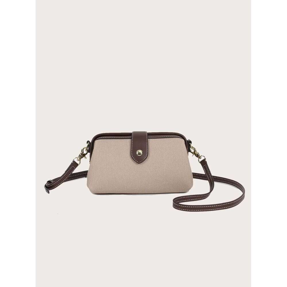 2024 New Fashion Women's Bags High-End Retro Blue Color Block Crossbody Small Casual Clip Shoulder Bag