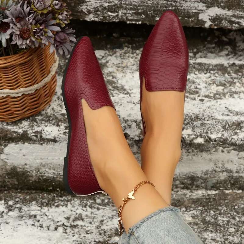 Pointed Single Shoe 2025 New Fashion Shallow Cut Simple and Fashionable Casual Flat Bottomed Women's Shoes