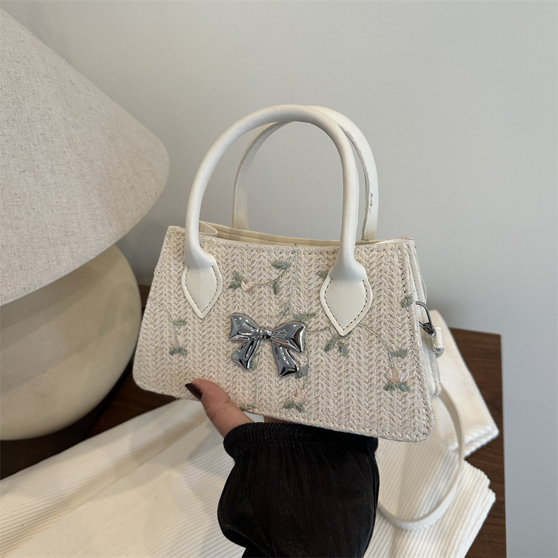 Grass Woven New Free Delivery Designer Bag Fashionable Handbag For Women 2025 New Trend Ins Single Shoulder Crossbody Bag Stylish Butterfly Bow Luxury