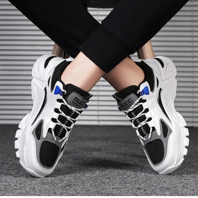 Men's trendy 2025 new casual sports fashionable Korean version running shoes, thick soled dad shoes