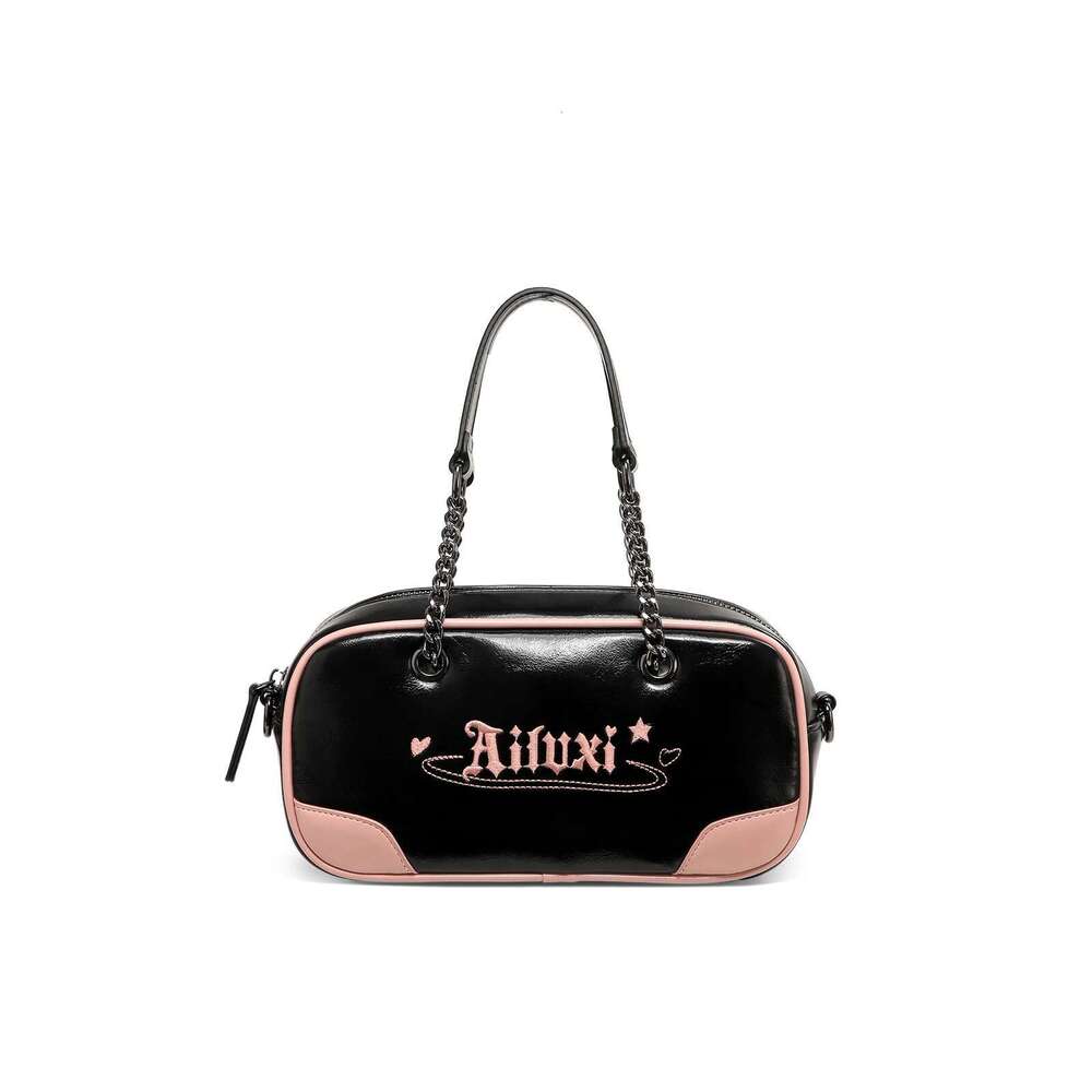 AILUXI New Original Design Boston Replica Bowling Bag Textured Leather High-Quality Premium Handbag