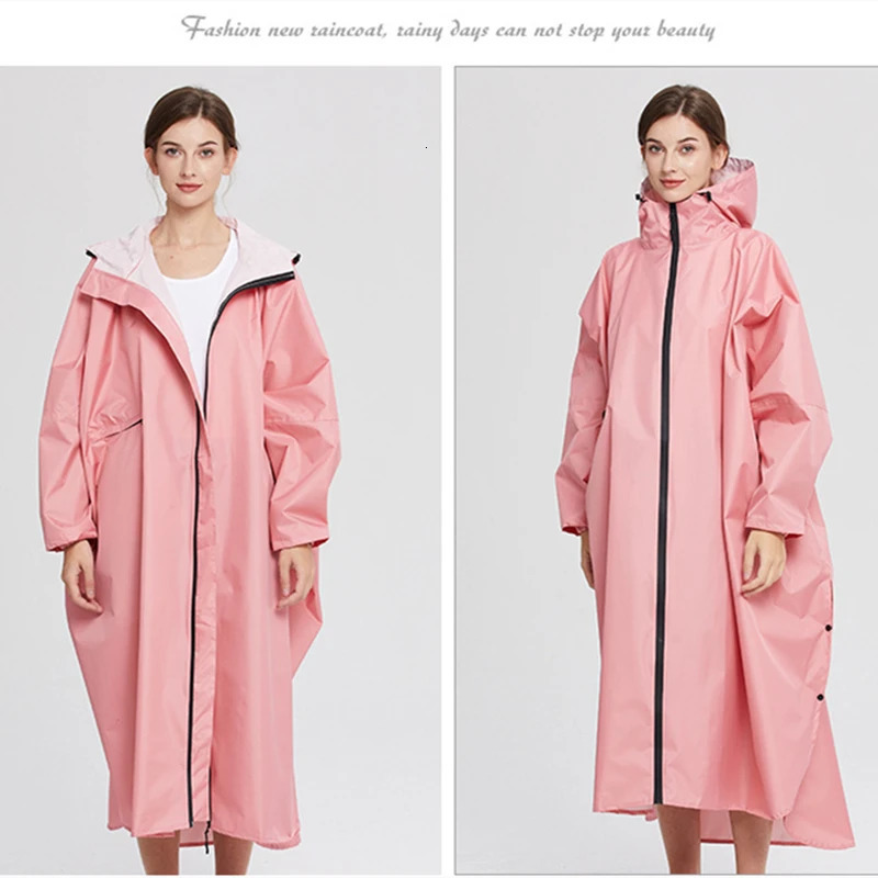 Women Breathable Raincoat Thickened Raincoat Big Rain Coat Poncho Ladies Waterproof Cloak Raincoats Adults Bicycle Rainwear 250515
