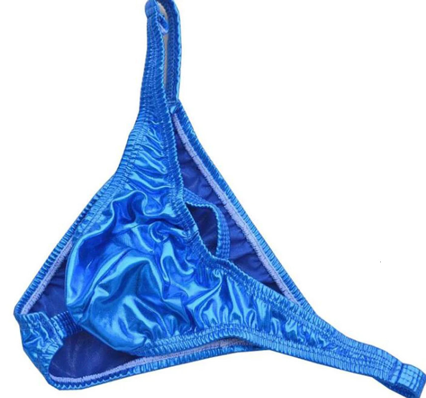 Sexy faux leather male panties three-dimensional cut bulges mens PU pant briefs thongs 250515