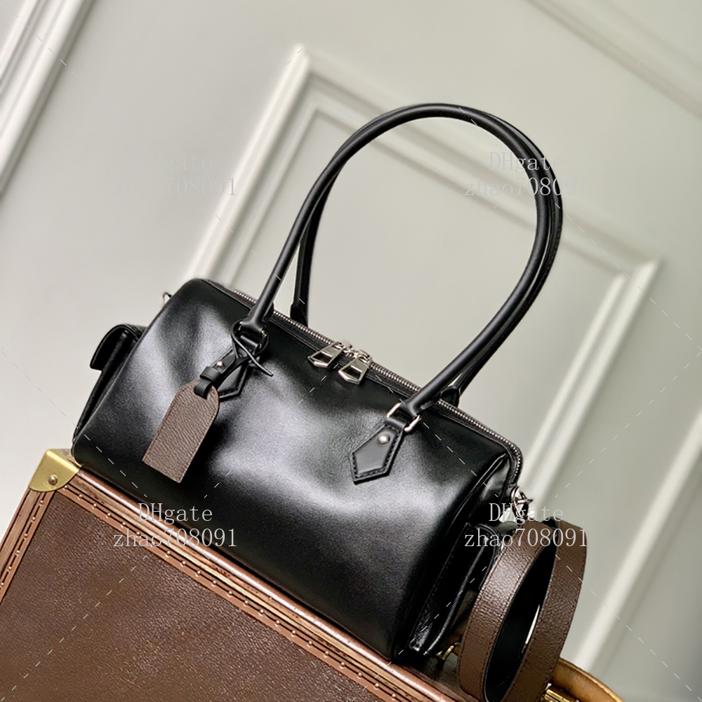 Lamb leather Handbag Designer Shoulder Bag 28CM Diamond quality Luxury Bowling Bag With box LS06A1