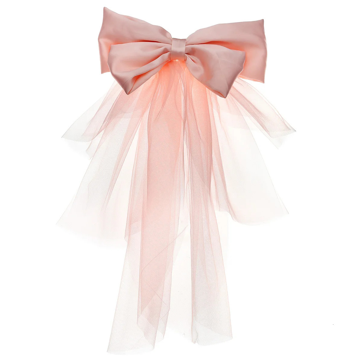 Pink Bow Princess Veil Fashion Mori Headdress Bridal Wedding Veil Elegant Hair Jewelry For Women Bridesmaids Headwear 250509