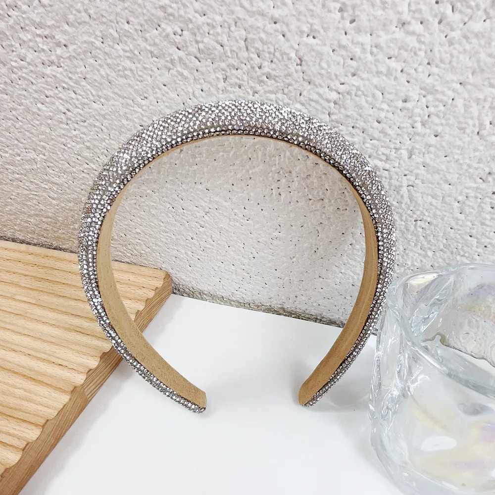 Full diamond sponge headband super shiny high-end headband fashionable womens hair accessories 250509