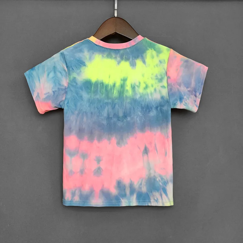 Kids Girls T-shirt Bright Fluorescent Color Tops Shirt Summer Children Casual Soft Comfortable T- shirt For Girl Clothing 250515