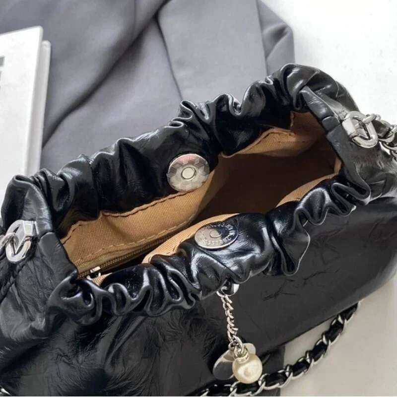 Y2k Women 2025 New High Sense Shoulder Summer Chain Fashion Bucket Bag Messenger Bags Purses Handbags