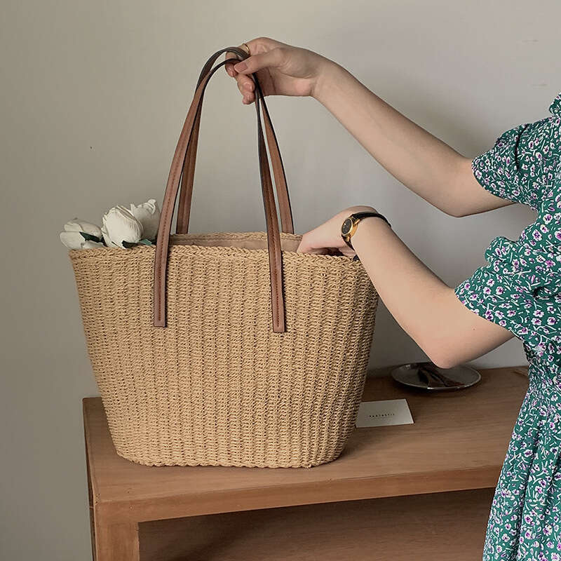 Summer Straw Beach Tote bag New Designer Bag Large Capacity Woven Raffia Handbag