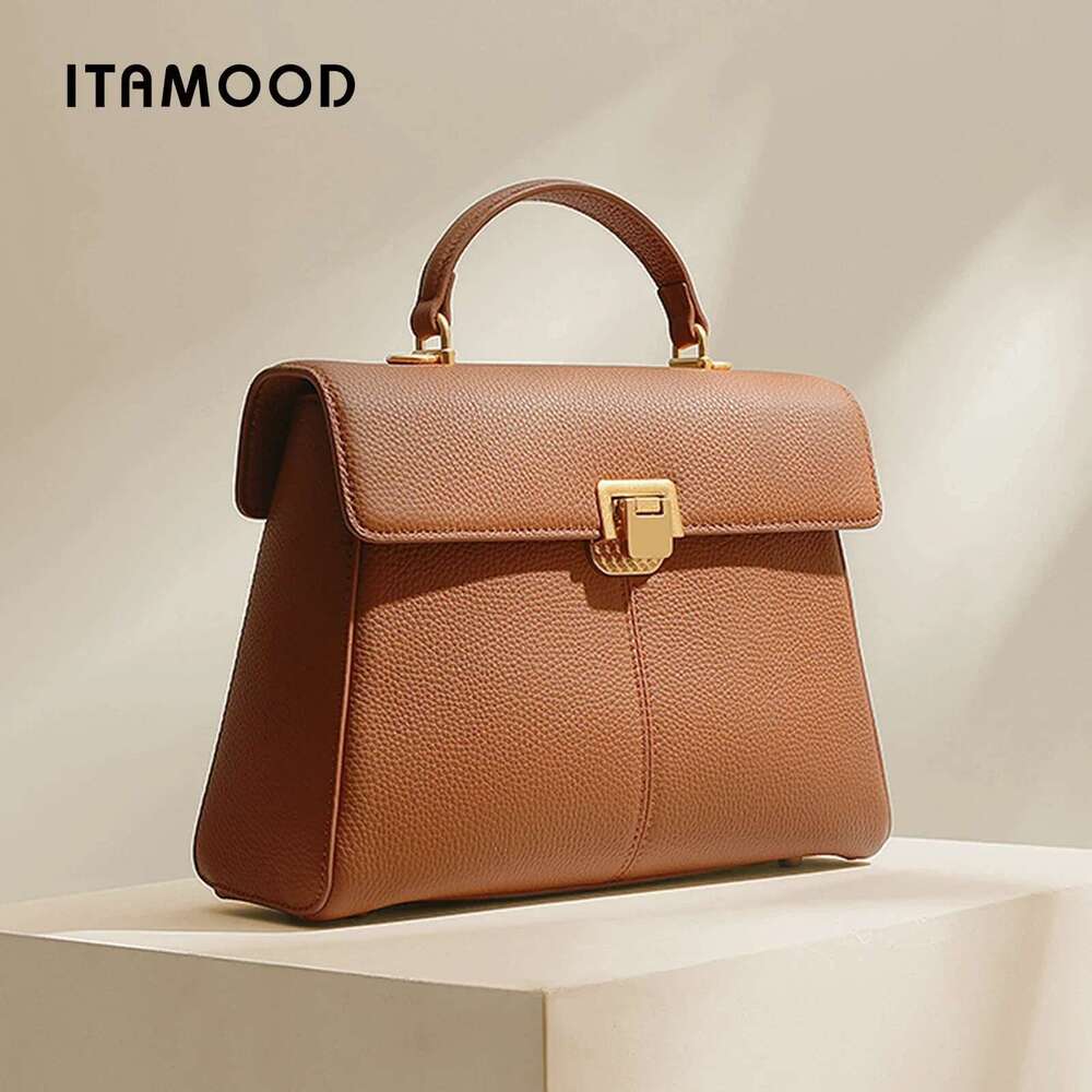 ITAMOOD Genuine Leather Handbag For Christmas Women Large Capacity Tote Crossbody Shoulder Bag Satchel Purse Fashion Versatile