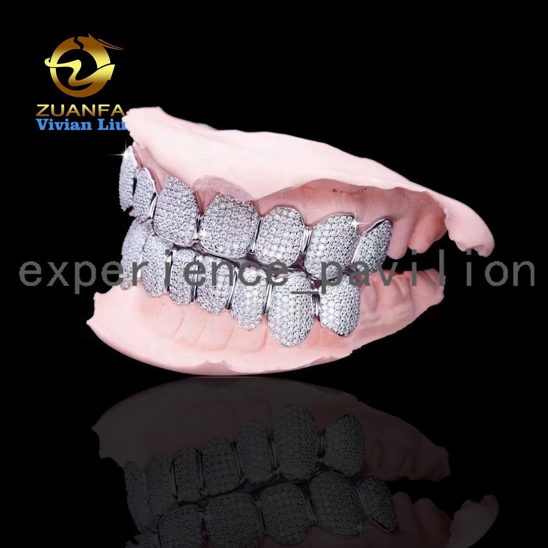 Iced Out Hip Hop Fine Jewelry VVS Moissanite Custom Diamond Grillz