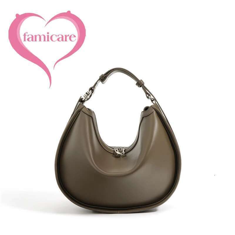 2024 New Women Soft Split Leather Female Fashion Pouch Lady Minimalist Underarm Shoulder Bag Niche Design Elegant Messenger