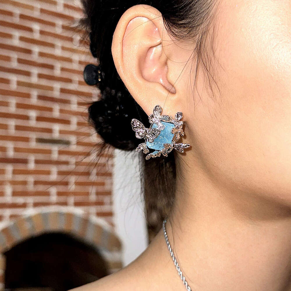 Boonee alus delicate cool style light flower butterfly 2024 summer new earrings