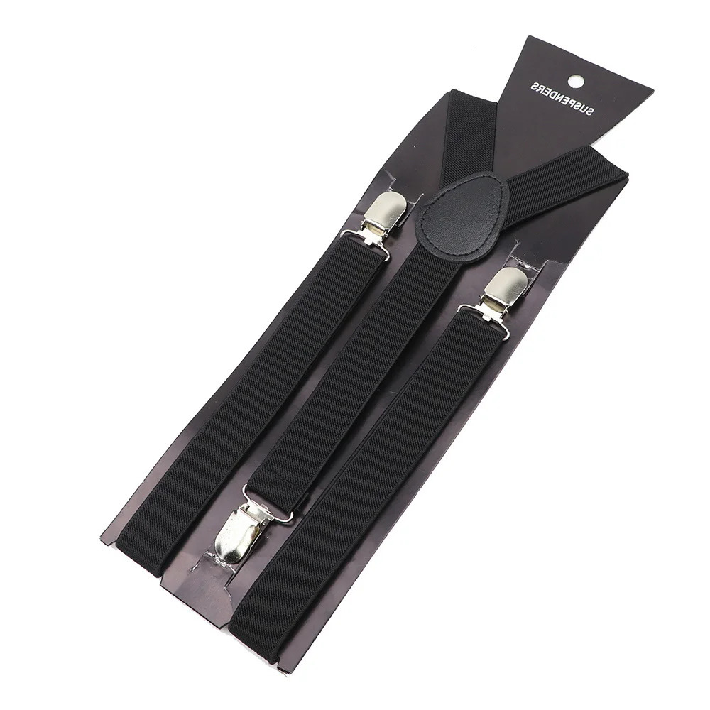Solid Color Unisex Suspenders Clip-on Buckle Men Straps Adjustable Elastic Y-Back Braces For Wedding Suit Skirt Accessories Gift 250515