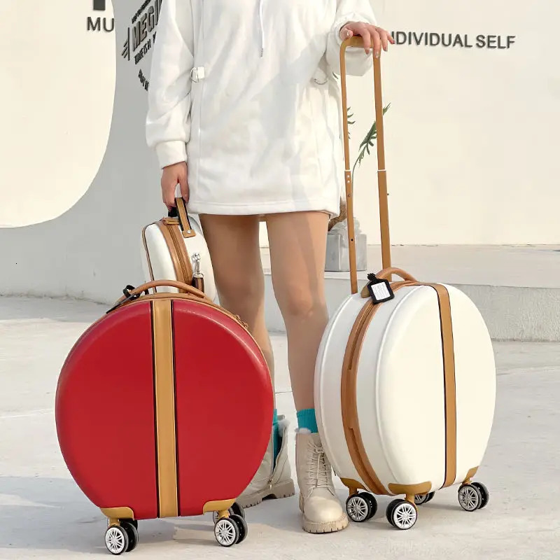 18 inch travel suitcase set carry on small bag with wheels trrolley luggage case female boarding suitcase lightweight luggage 250514