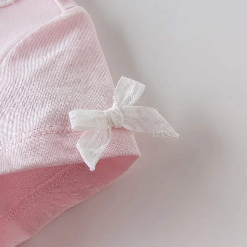 DB13962 dave bella summer baby girls cute bow solid T-shirt children short sleeve tops girls cute kids fashion tees 250515