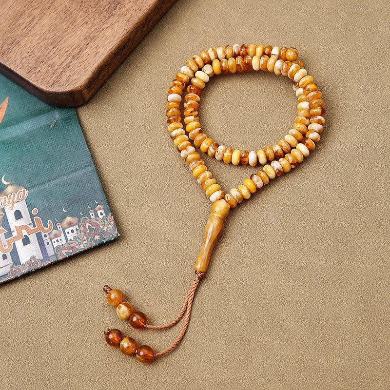 Tisbiha 99 prayer praise beads, holding Arabic bracelets, Muslim jewelry