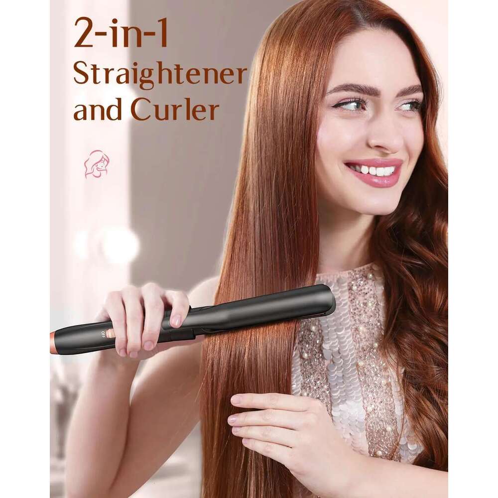 BESTOPE PRO 5 in 1 Iron-Curling Wand Set with Straightener, Barrels Hair Crimper Iron, 3 Ceramic Curling Iro
