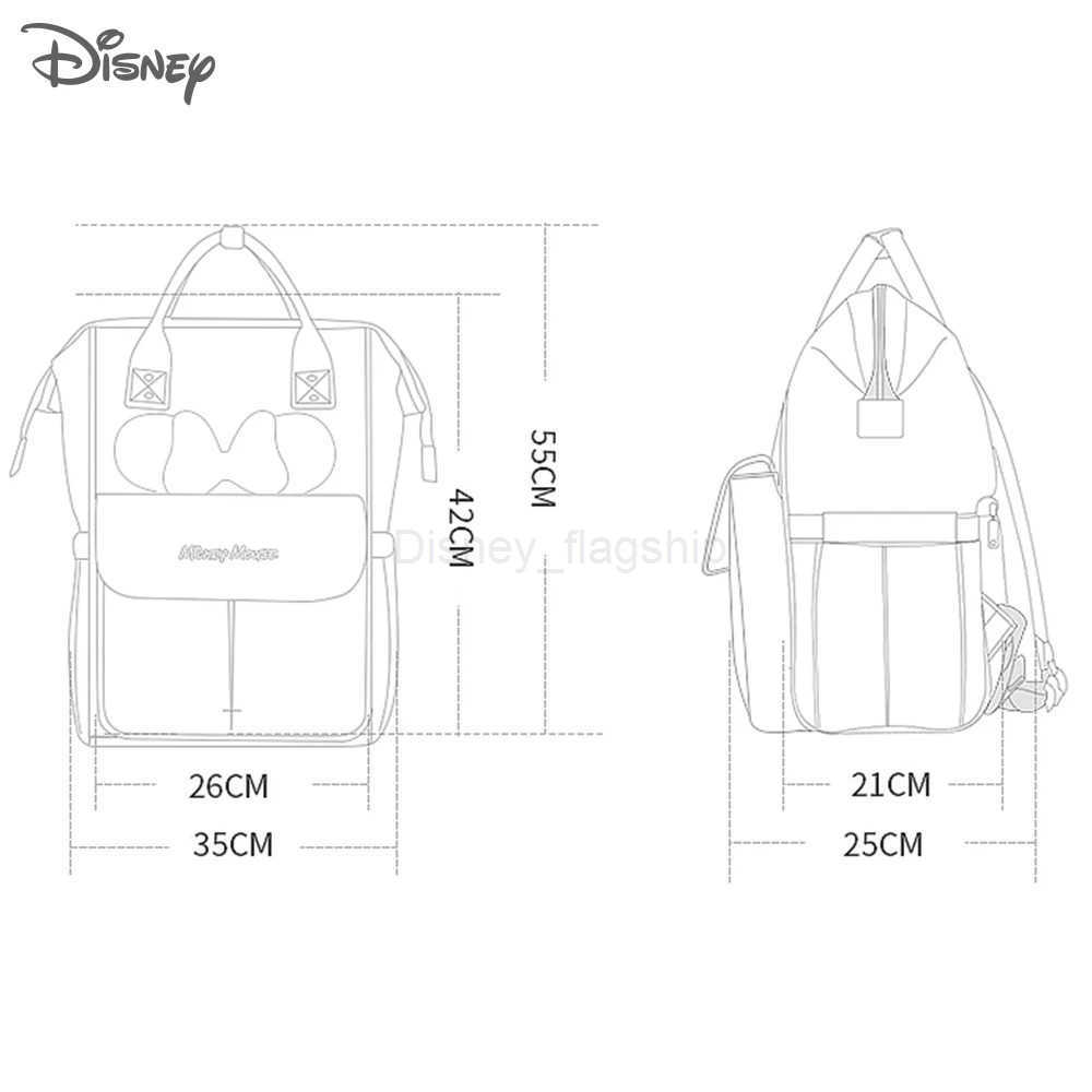 Disney Diaper Bag Mother Maternity Nappy Stroller Backpack Large Capacity Nursing Travel Backpack USB Heating Baby Changing BagsXJ250515