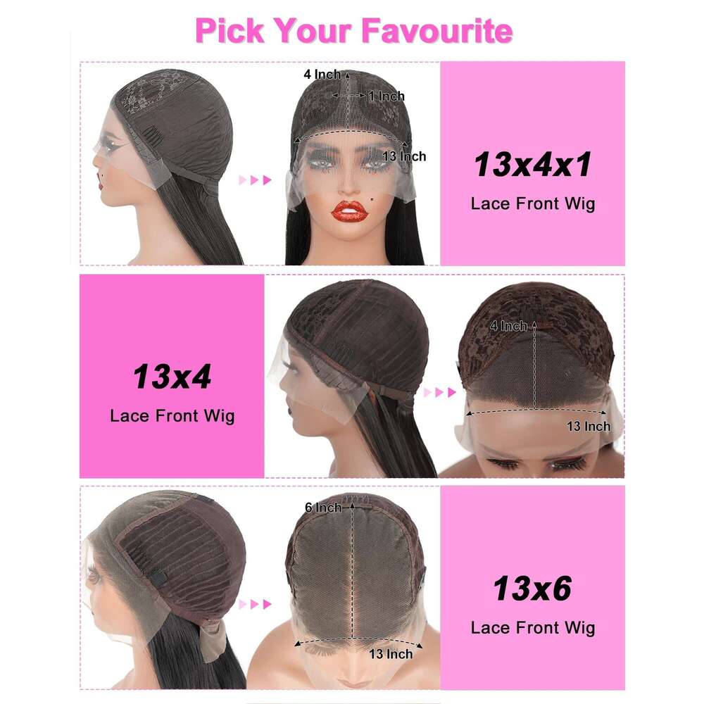 13X6 Black with Red Blonde Highlight Synthetic 13x4 Front Wigs Pre Plucked With Hairline Women's Lace Frontal Wig