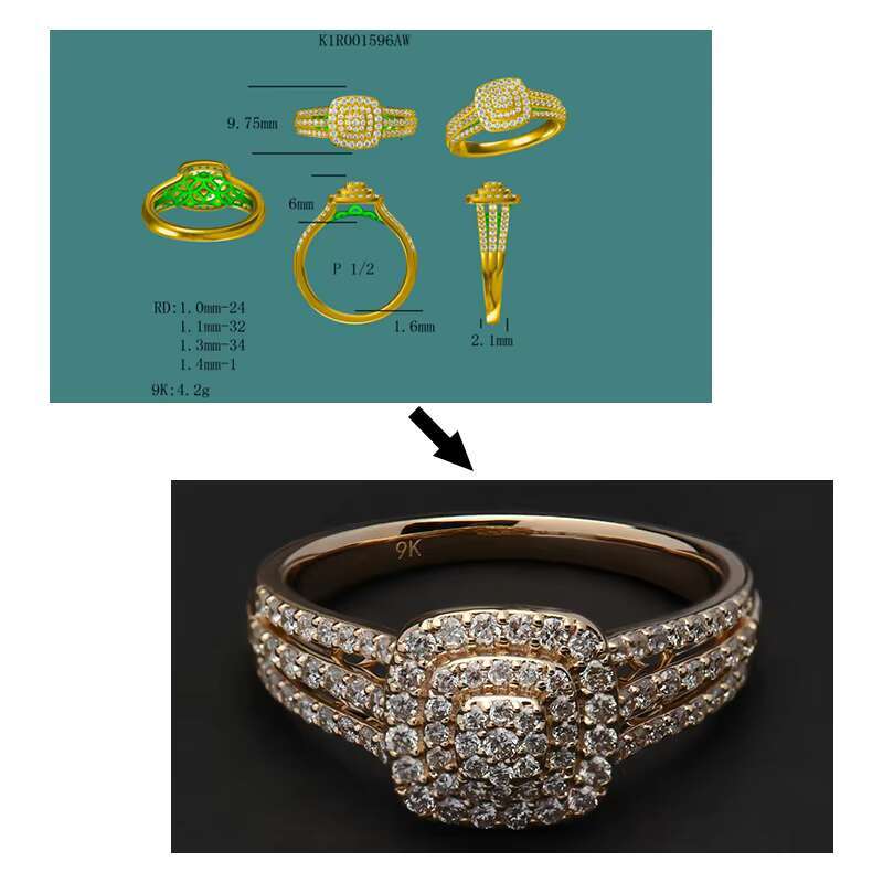 Wholesale Supplier Fine Manufacturer Custom Made 10K 14K Real Gold Sier Jewelry Moissanite Dia Jewellery