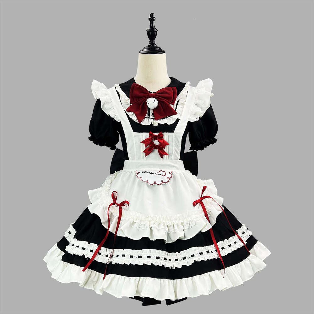 New black and white cute lolita maid dress soft sister cafe anime