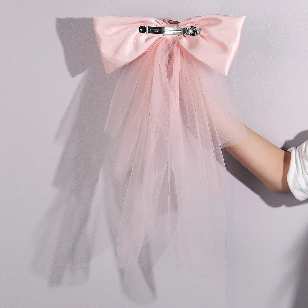 Pink Bow Princess Veil Fashion Mori Headdress Bridal Wedding Veil Elegant Hair Jewelry For Women Bridesmaids Headwear 250509