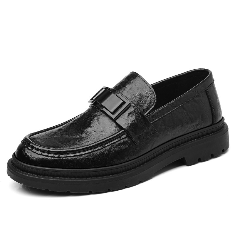 Men Business Casual Slip-On Leather Shoes Casual British Style Loafers Man Fashion Party Dress Shoes Comfy Driving Shoes 240904