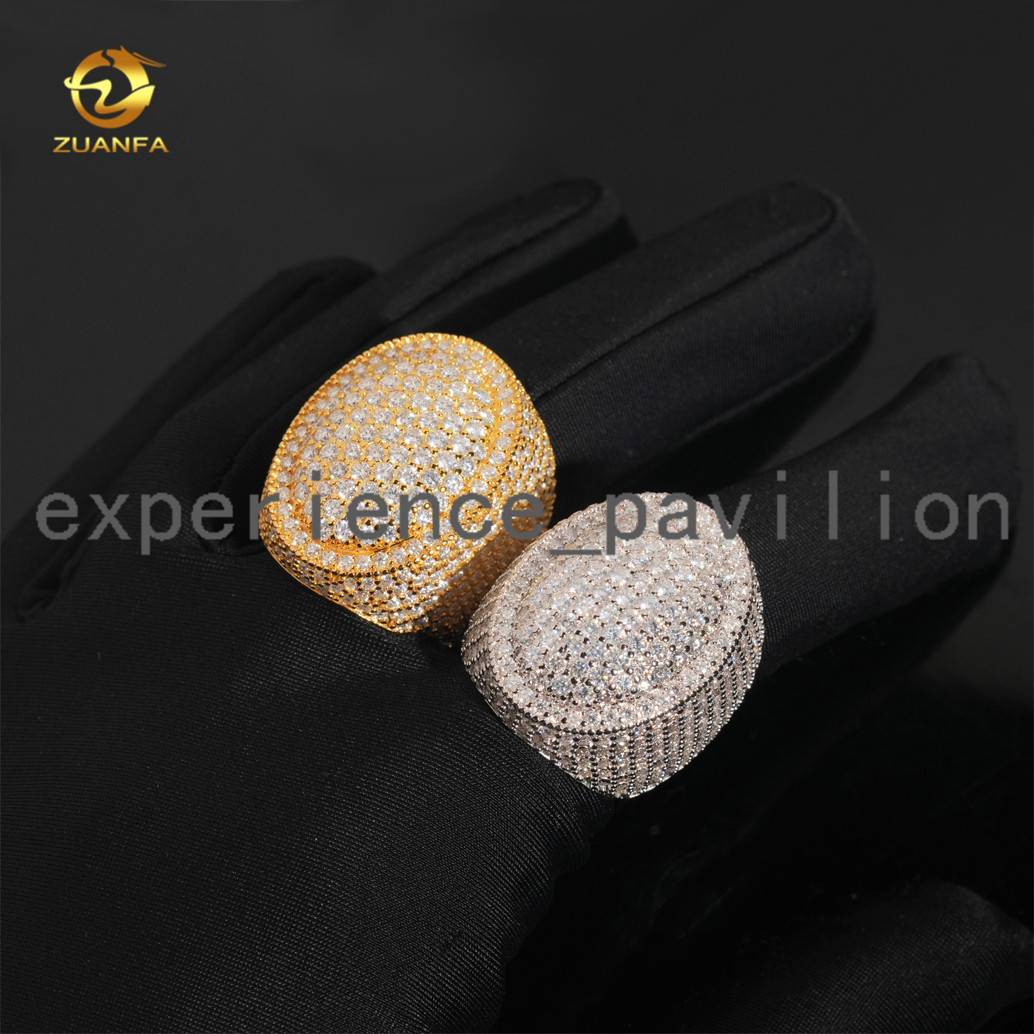 Mens Moissanite Ring Solid 925 Silver Hip Hop Jewelry Ready to Ship Pass Diamond Tester Cuban Ring