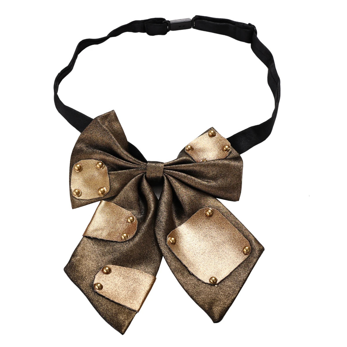 Black Steampunk Bow Tie Costume Accessories Unisex Vintage Victorian Mens Punk Gear Cravat 250514