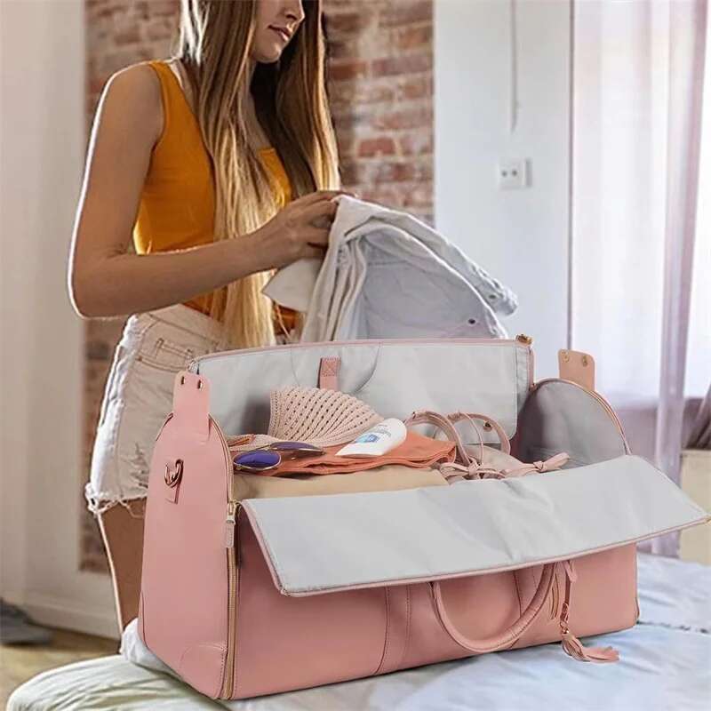 75L Large Capacity PU Foldable Travel Lightweight Traveling Duffel For Women Men Tote Carry On Lage Bag