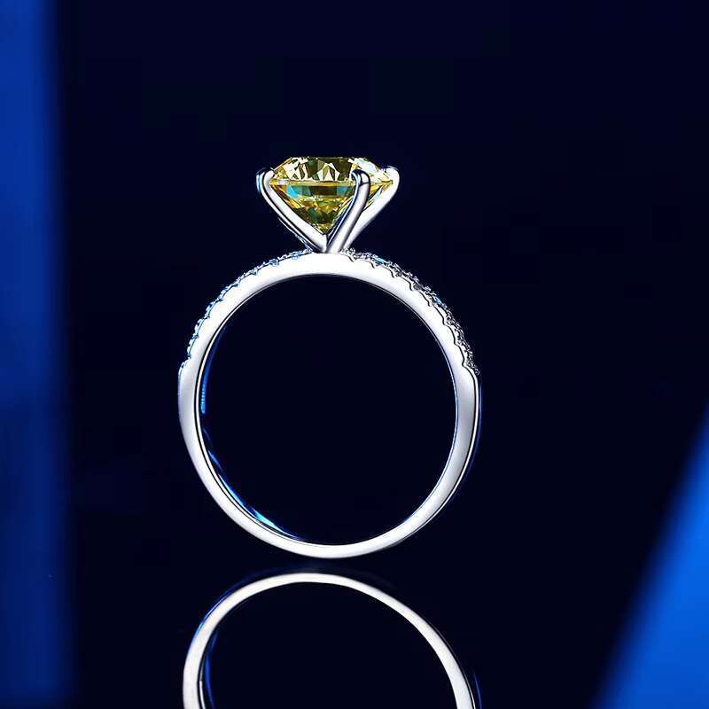 Dragon Engagement 2ct D Colorful Female Finger Promise Silver Silica Ring