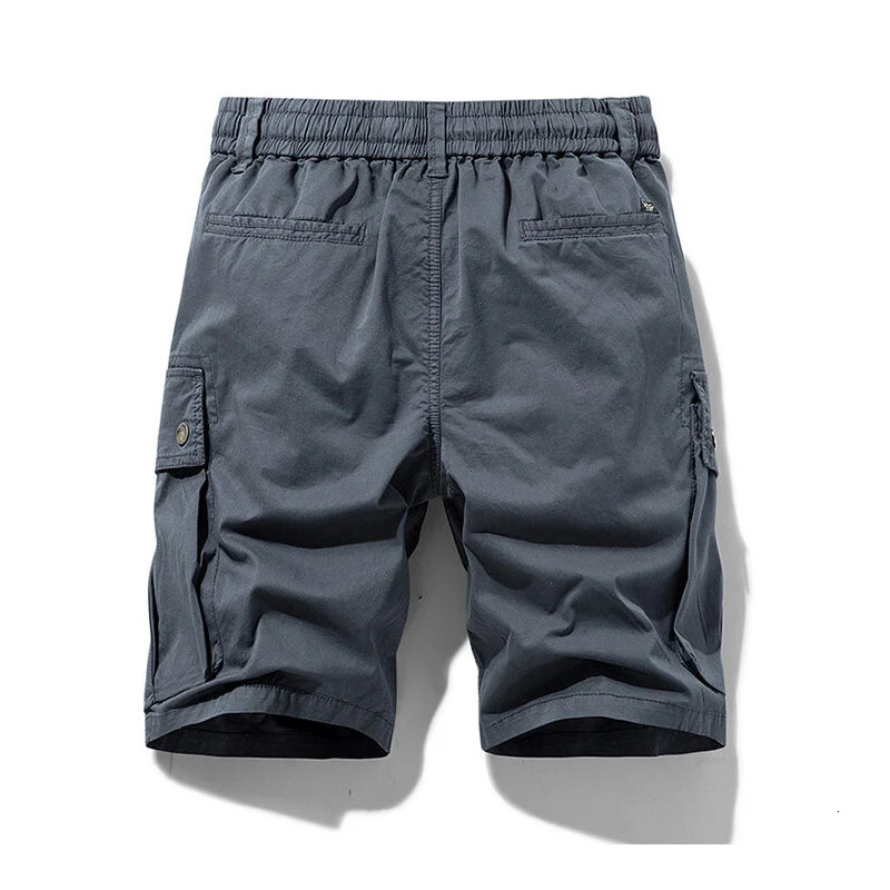 Summer Men Cargo Cotton Shorts Mens Multi Pocket Casual Spring Jogger Pants Fashion Beach Drop LZLLTT 250515
